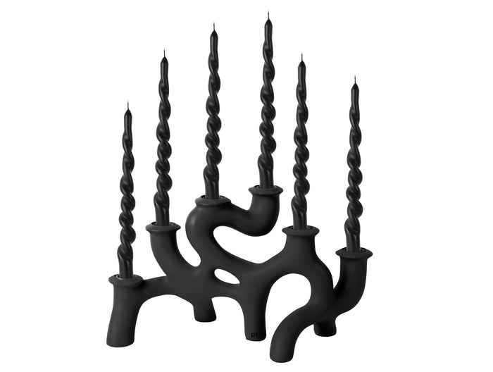 present time Kandelaar Swirls Large - Black