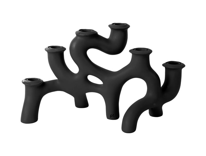 present time Kandelaar Swirls Large - Black