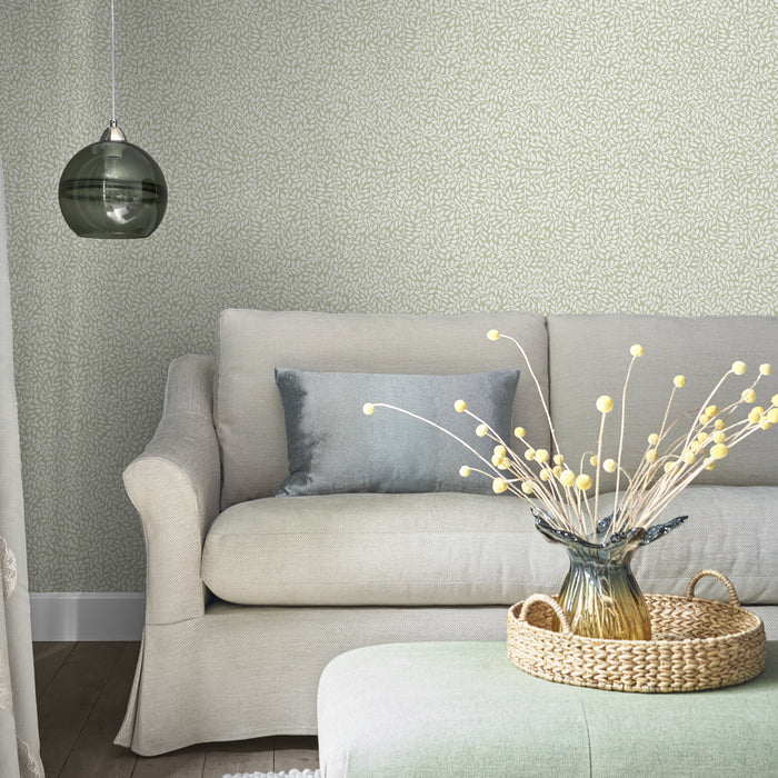 Laura Ashley Little Vines Behang - Planten - 10mx52cm - Groen