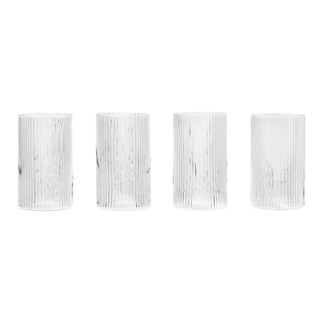 Ferm Living Ripple Waterglazen 4 st. - 140 ml - Clear