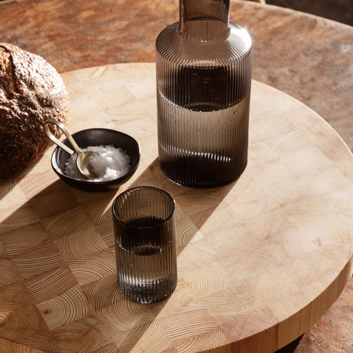 Ferm Living Ripple Waterglazen 4 st. - 140 ml - Smoked Grey