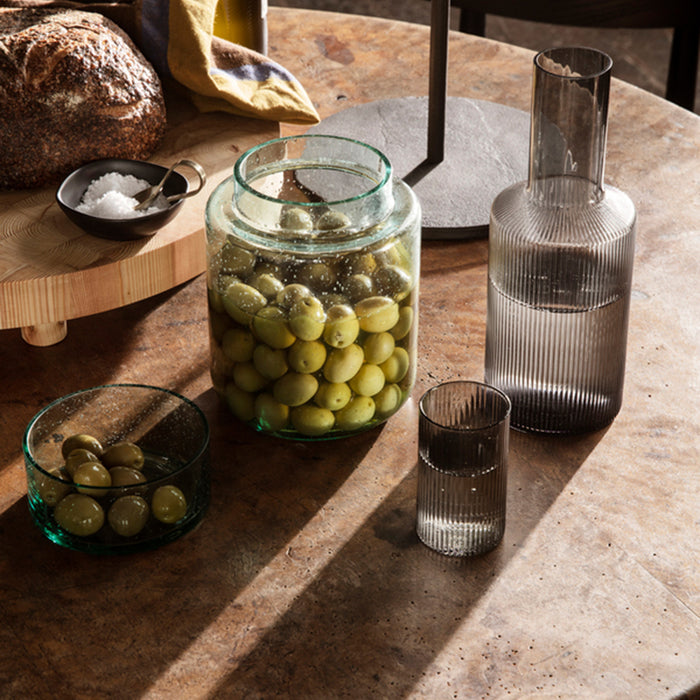 Ferm Living Ripple Waterglazen 4 st. - 140 ml - Smoked Grey