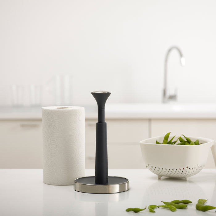 Joseph Joseph Push&Tear Keukenrolhouder - Zwart