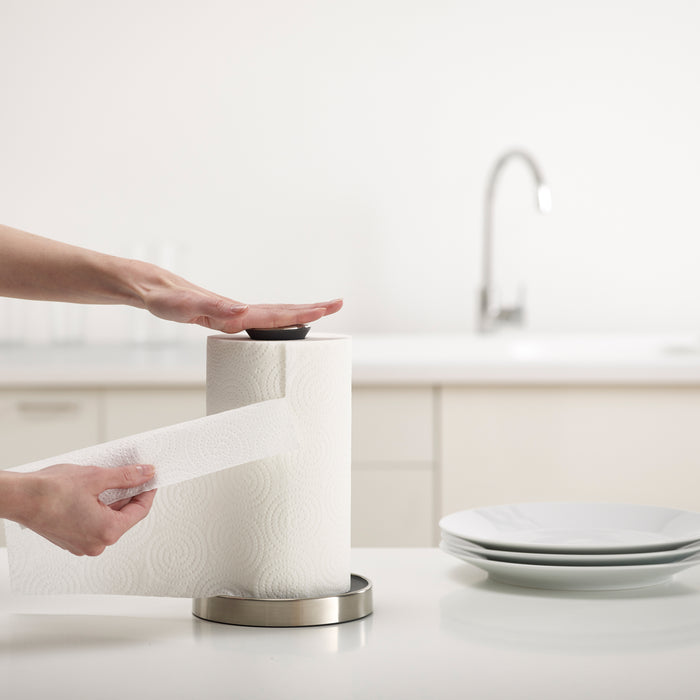 Joseph Joseph Push&Tear Keukenrolhouder - Zwart