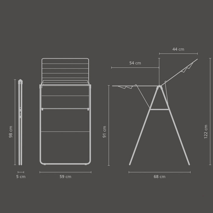Brabantia HangOn Droogrek 15 Meter - Matt Black