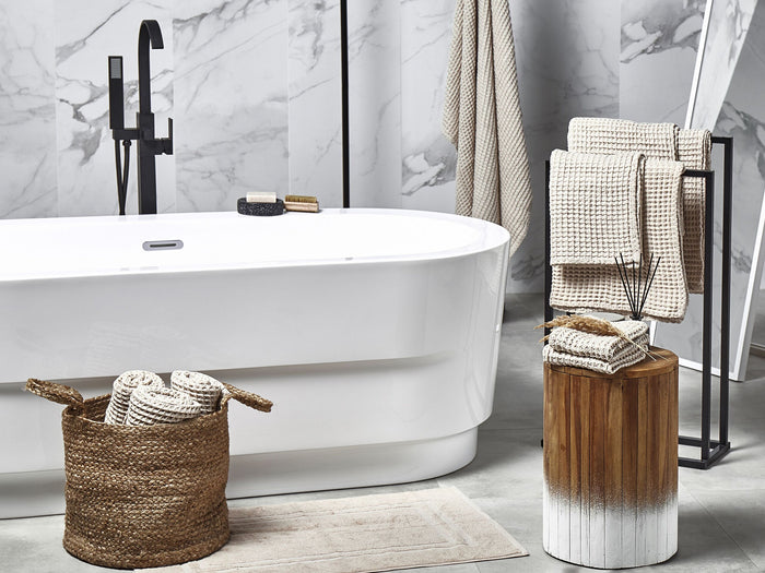 Beliani - AREORA - Handdoek set van 11 - Beige - Katoen