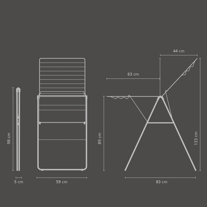 Brabantia HangOn Droogrek 20 Meter - Matt Black