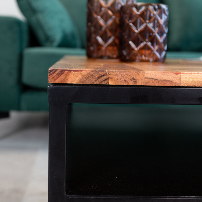 Dimehouse Industriële vierkante salontafel Harris 60x60 cm