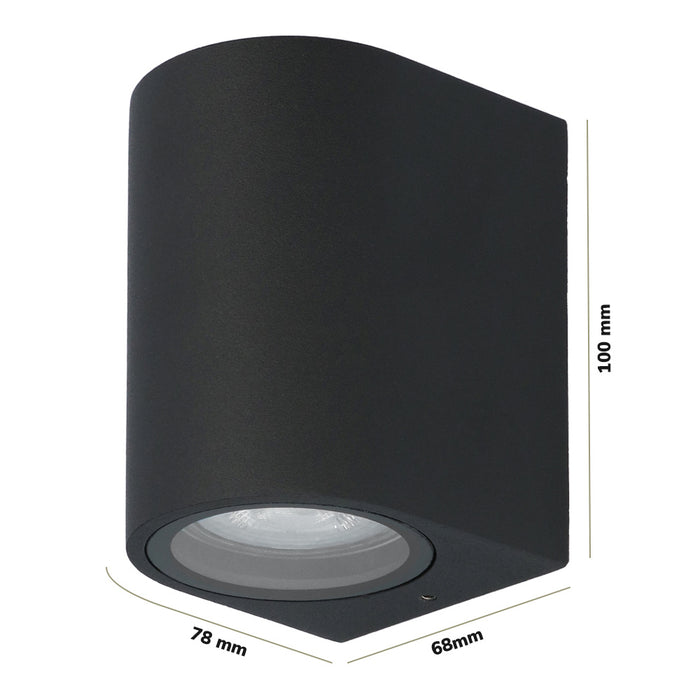 HOFTRONIC Alvin LED Wandlamp Zwart IP65 voor binnen en buiten