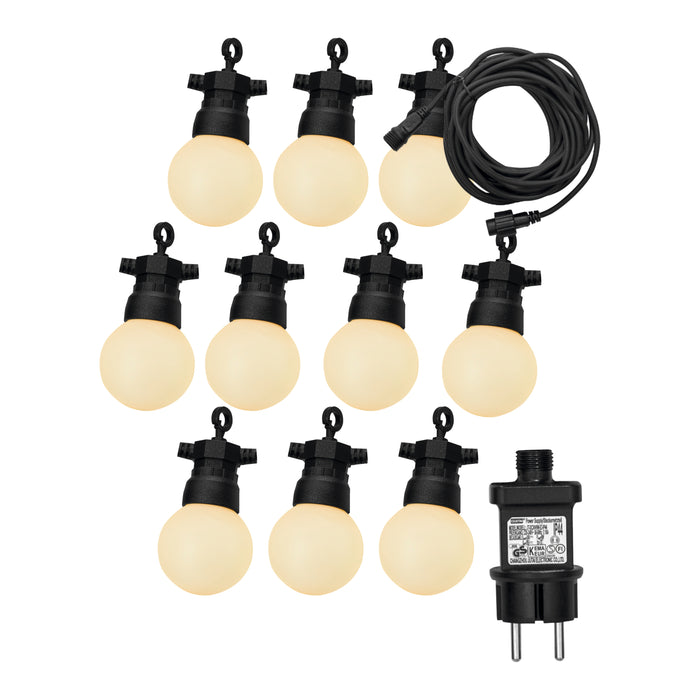 Luxform Honolulu Lichtsnoer 4,5m/10 Lampen 24V Wit