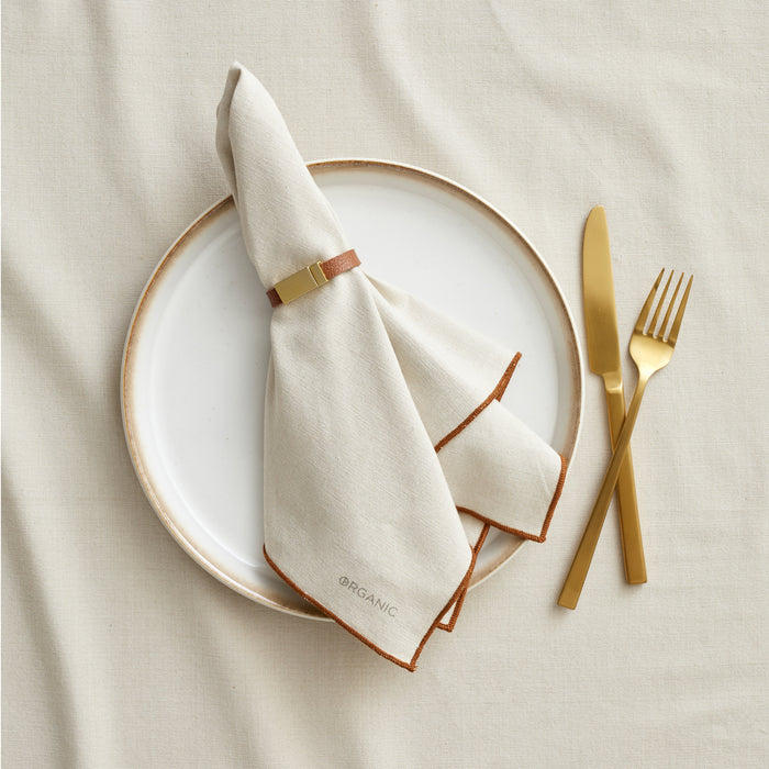 Södahl Organic Tafelkleed 140 x 250 cm - Crème/Amber