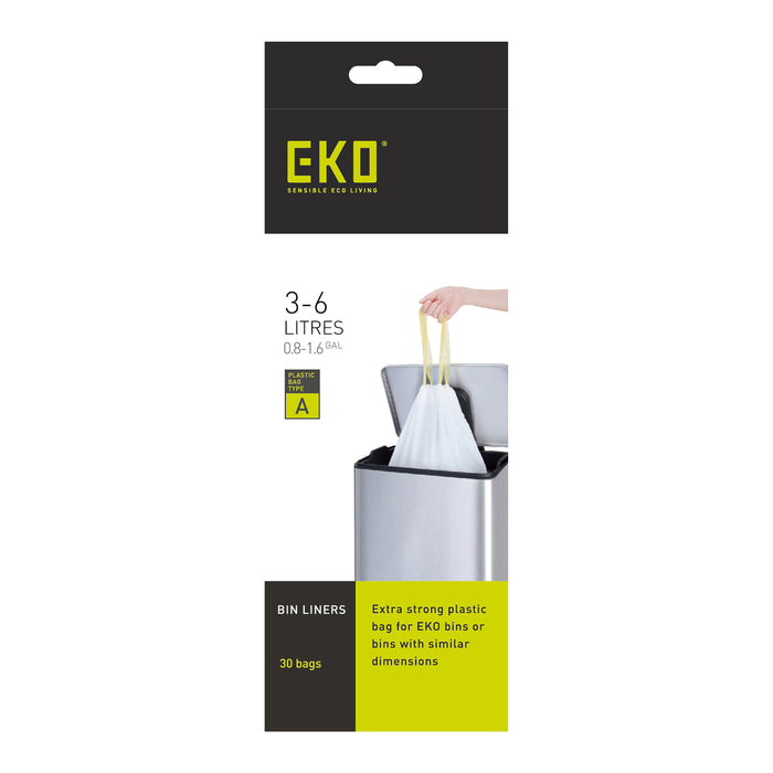 EKO Type A Afvalzak 3-6 Liter - 6 x 30 Zakken