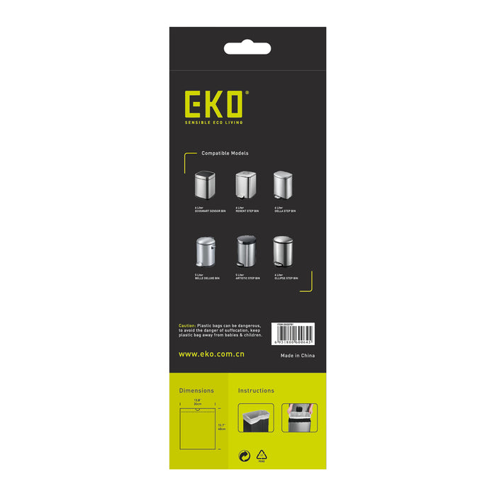 EKO Type A Afvalzak 3-6 Liter - 6 x 30 Zakken