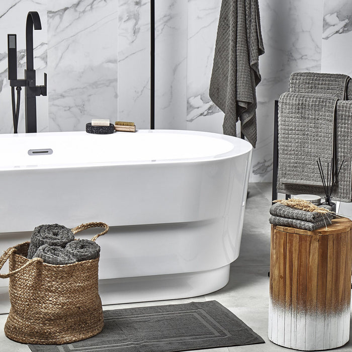 Beliani - ATAI - Handdoek set van 11 - Grijs - Katoen