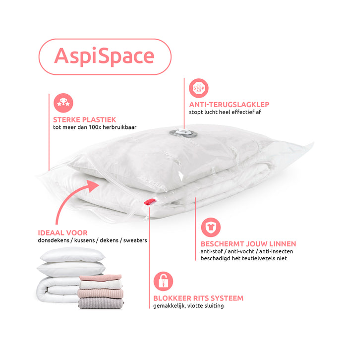 Compactor Aspispace Compressie Opbergzakken 1 L - 3 st.