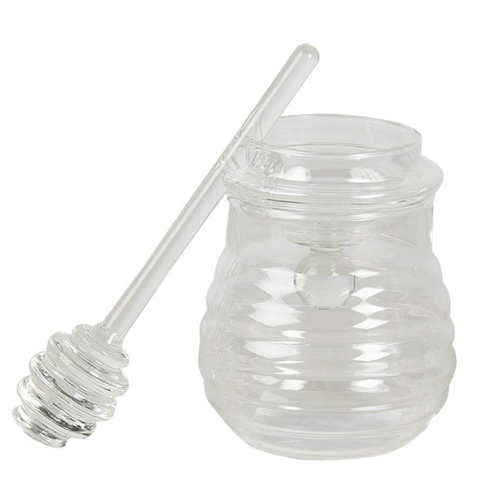 Clayre & Eef Voorraadpot  Ø 10x14 cm Glas Rond Voorraadbus