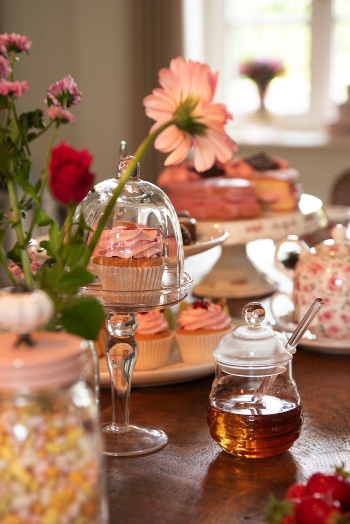 Clayre & Eef Voorraadpot  Ø 10x14 cm Glas Rond Voorraadbus