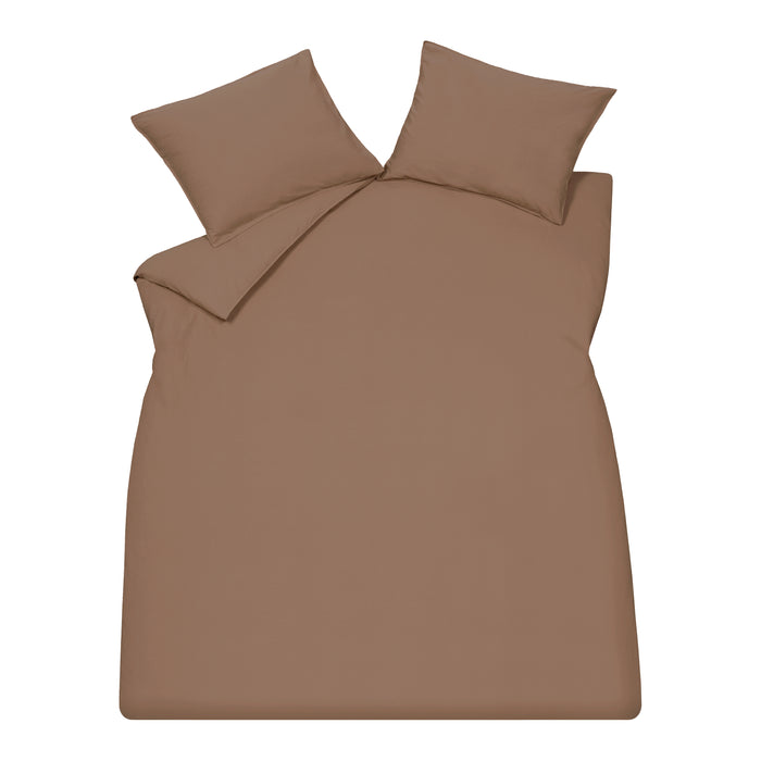 Vandyck Washed Cotton Dekbedovertrek 240 x 200/220 cm - Brownie