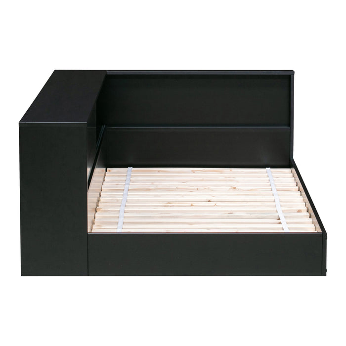 Woood Connect Hoekbed 90 x 200 cm - Zwart