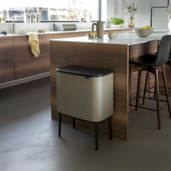 Brabantia Bo Touch Bin Afvalemmer 11 + 23 L - Metallic Gold
