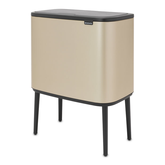 Brabantia Bo Touch Bin Afvalemmer 11 + 23 L - Metallic Gold