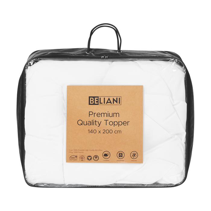 Beliani - AIZKORRI - Matrasbeschermer - Wit - 140 x cm - Microvezels