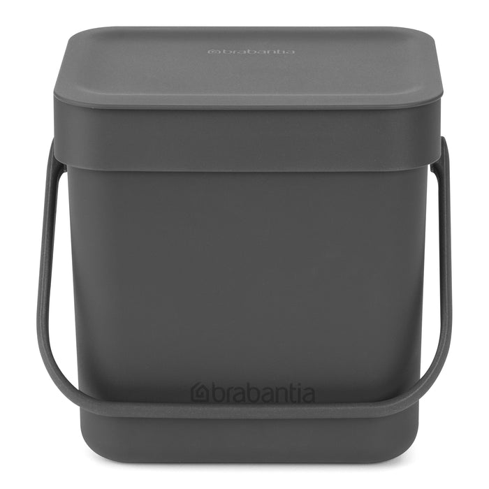 Brabantia Sort & Go Afvalemmer 3 L - Donkergrijs