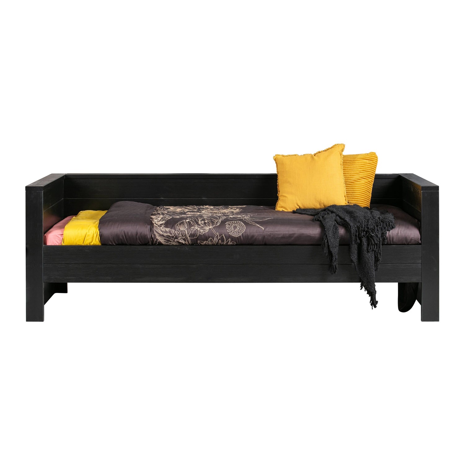 Woood Dennis Bedbank 90 x 200 cm - Zwart