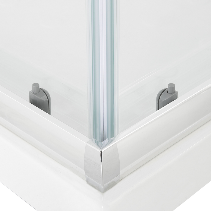 Beliani-TELA-Douchecabine-Zilver-90 x 90 x 185 cm-Veiligheidsglas