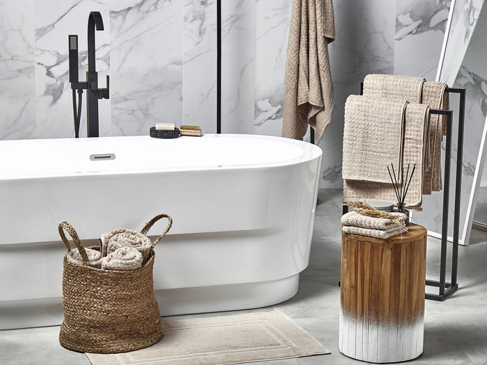 Beliani - ATAI - Handdoek set - Beige - Katoen