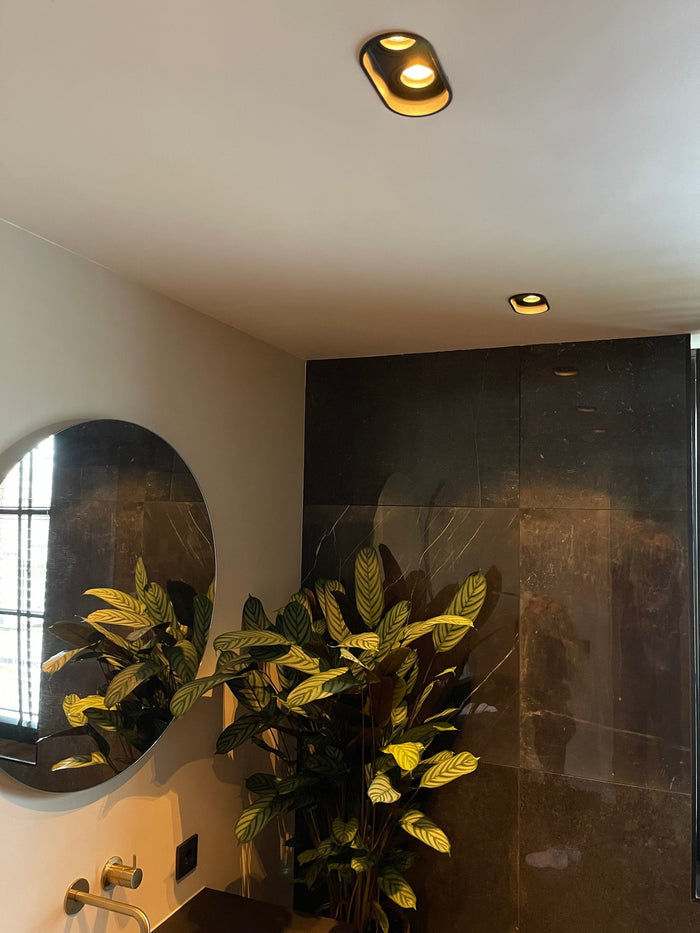 Artdelight Inbouwspot Rexi Zwart GU10   Rond 2 Lichts