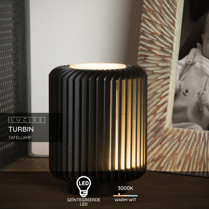Lucide TURBIN Tafellamp - Zwart