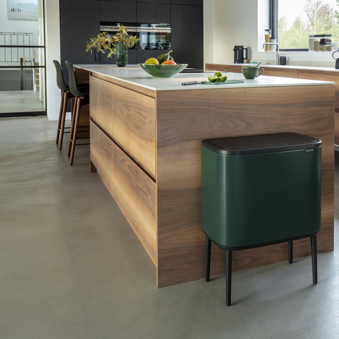Brabantia Bo Touch Bin Afvalemmer 3 x 11 L  - Pine Green
