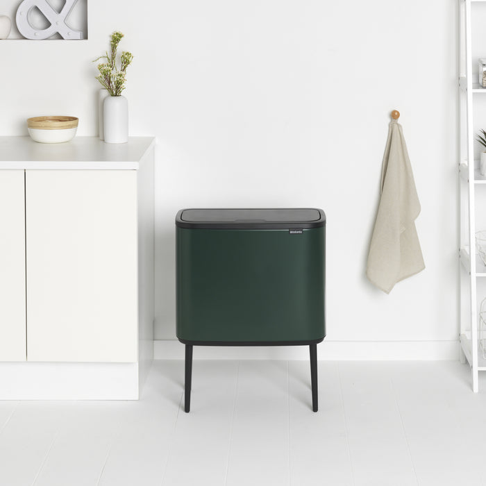 Brabantia Bo Touch Bin Afvalemmer 3 x 11 L  - Pine Green
