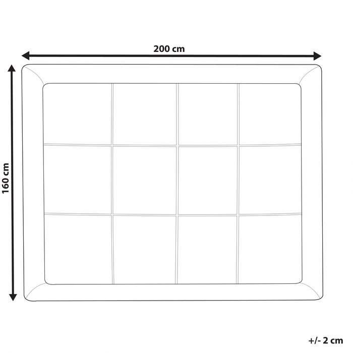 Beliani - MULHACEN - Matrastopper - Wit 160 x 200 cm - Japara katoen