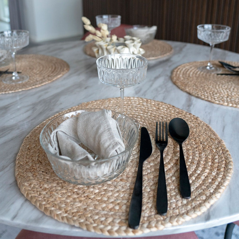 Artichok Milly jute placemat naturel - set van 4 - Ø 38 cm