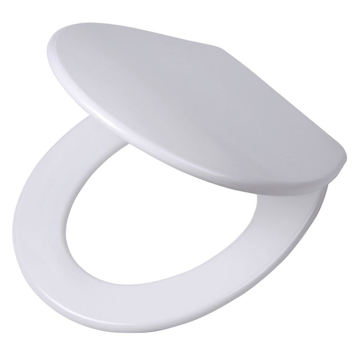 Tiger Boston Toiletbril met Deksel Duroplast - Wit / RVS Geborsteld