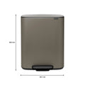 Brabantia Bo Pedaalemmer 60 Liter - Platinum