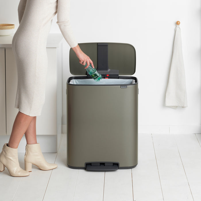 Brabantia Bo Pedaalemmer 60 Liter - Platinum