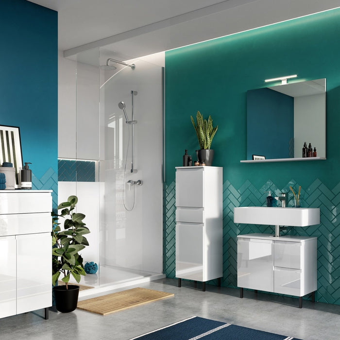 Germania Salinas Badkamerkast Hoog Hoogglans Wit