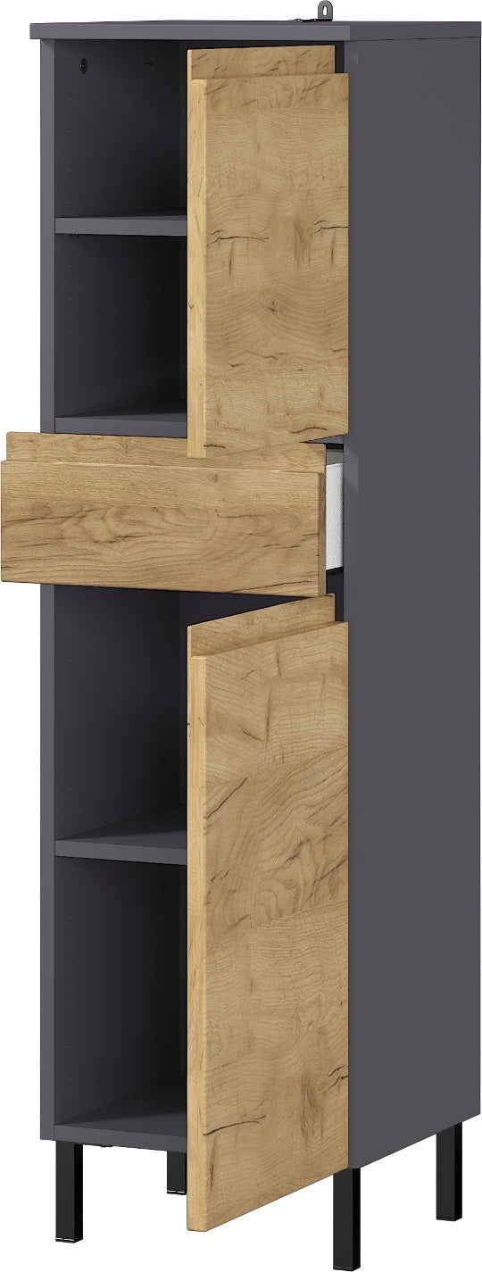 Germania Salinas Badkamerkast Small Grafiet | Eiken