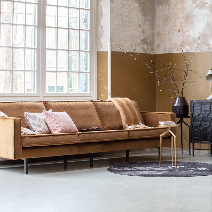 WOOOD Rodeo 3-zitsbank - Velvet -  Honinggeel