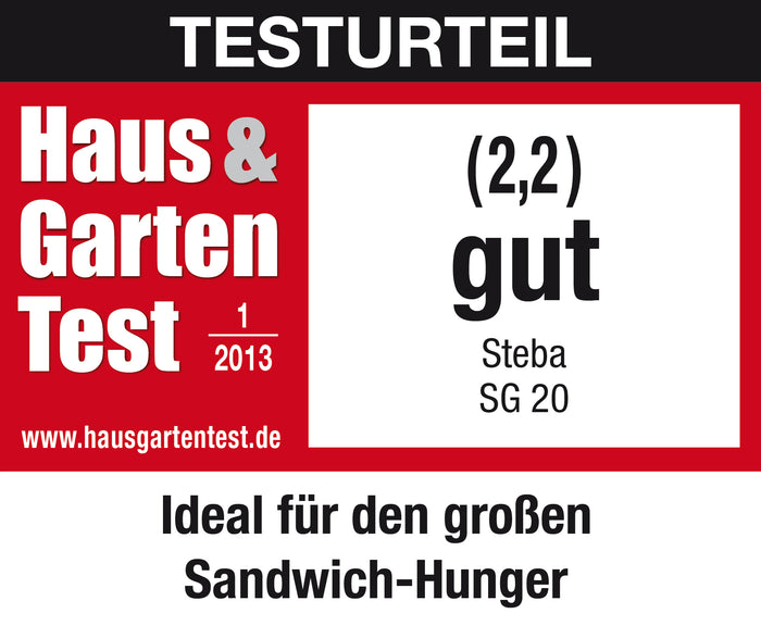 Steba SG20 - Tosti-ijzer - 2 tosti's - Zilver