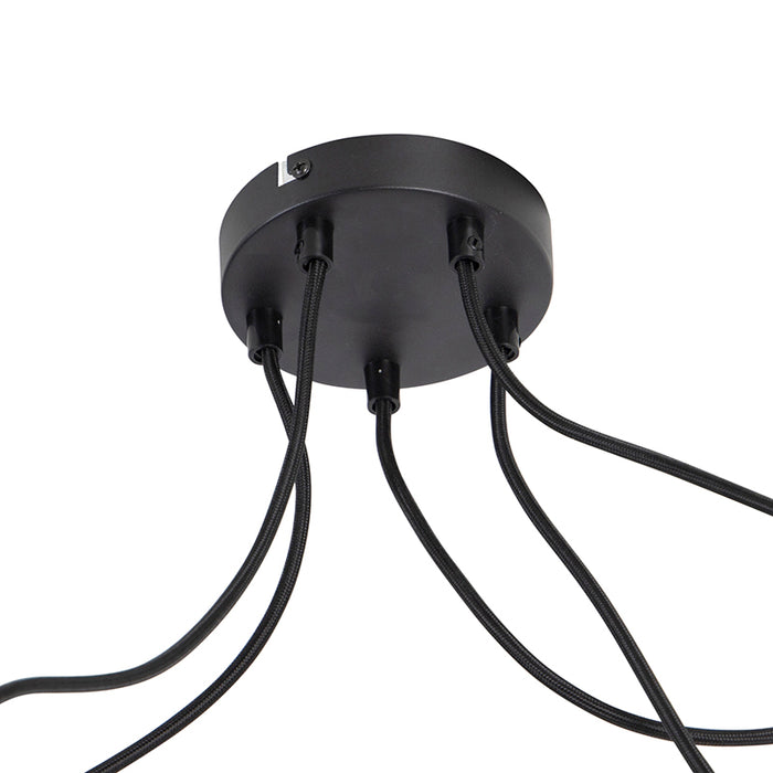 QAZQA LED Hanglamp cavalux - Zwart - Design - D 61.5cm