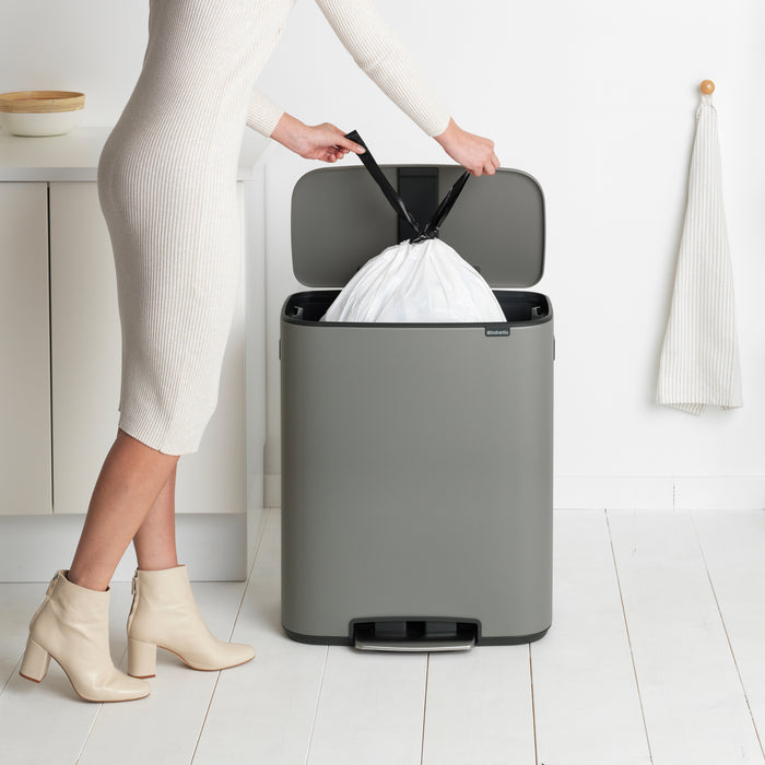 Brabantia Bo Pedaalemmer 60 Liter - Mineral Concrete Grey