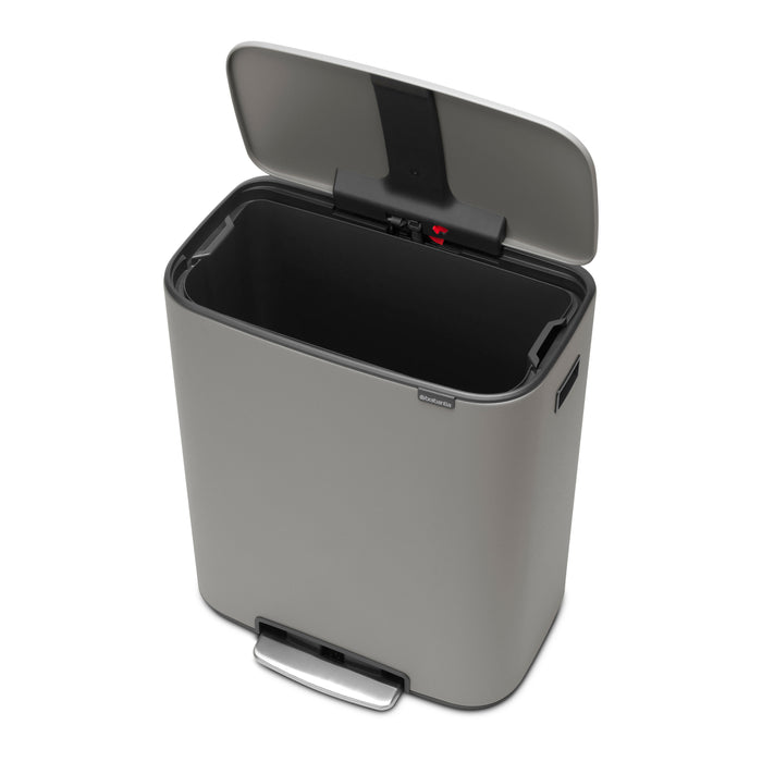 Brabantia Bo Pedaalemmer 60 Liter - Mineral Concrete Grey