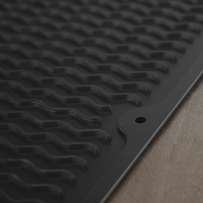 QUVIO Afdruipmat  - Silicoon - Zwart