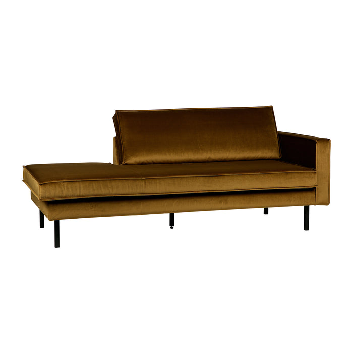 WOOOD Rodeo Daybed Rechts - Velvet -  Honinggeel