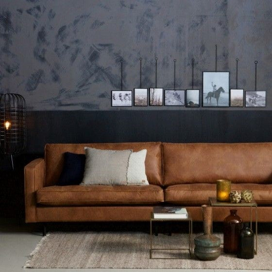 WOOOD Rodeo Classic 2,5-zitsbank - Eco-leder -  Cognac