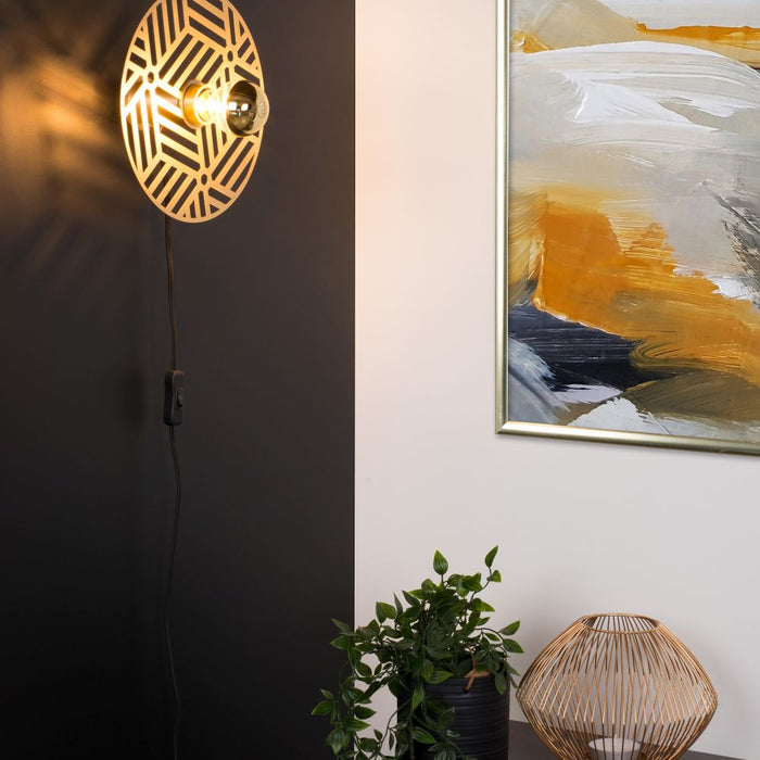 Lucide OLENNA Wandlamp - Mat Goud | Messing